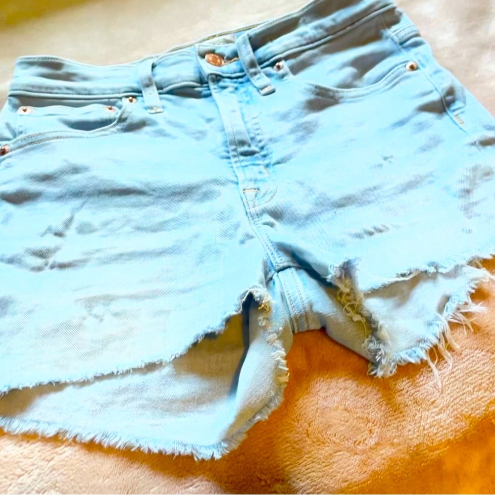 J. Crew Light Blue High Rise Denim Jean Shorts